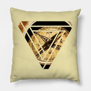 compass impossible triangle Pillow