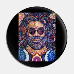 Captain Trips Psychedelic Rock Portrait Pin