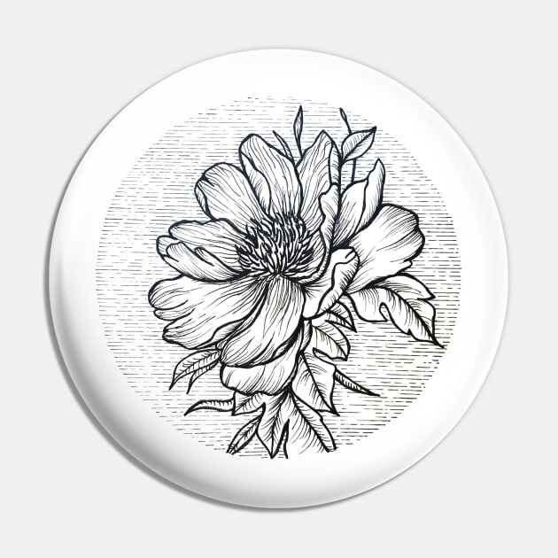 Blooming Flower Pin by ZuskaArt