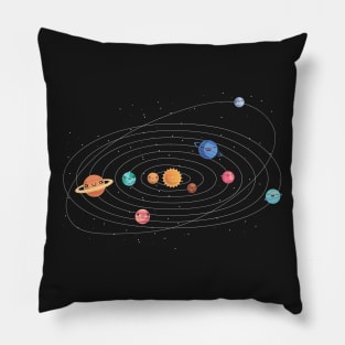 Solar System Cute Space Enthusiasts Kids Gift design Pillow