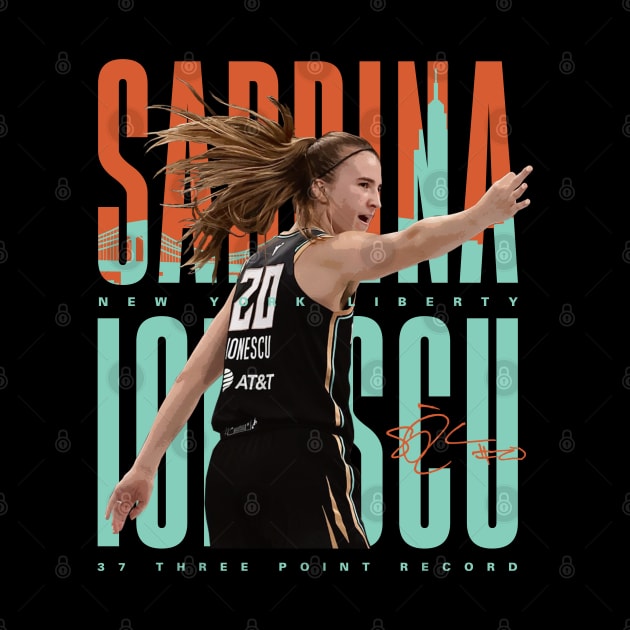 Sabrina Ionescu Three Point Record by Juantamad