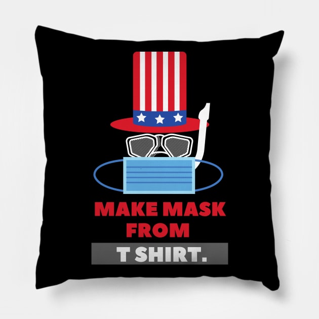 make mask from t shirt Pillow by Pro-tshirt