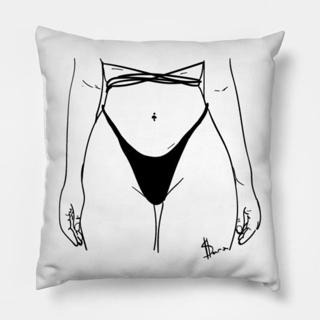 Curvy girl Pillow by SassySavage