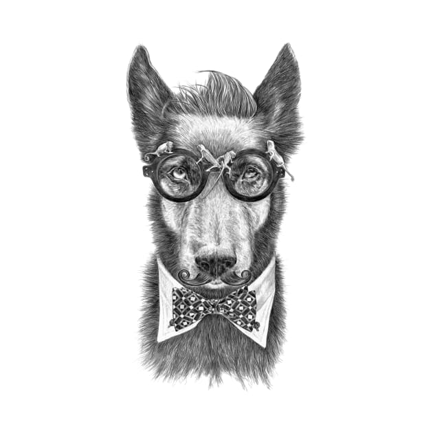 Hipster Dog by ronnkools