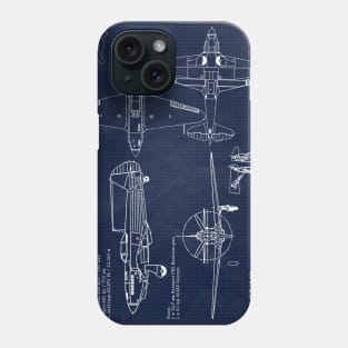 Yakovlev Yak1m Blueprint Phone Case