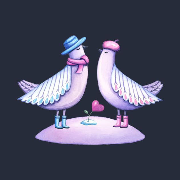 Winter love birds by Nopi Pantelidou