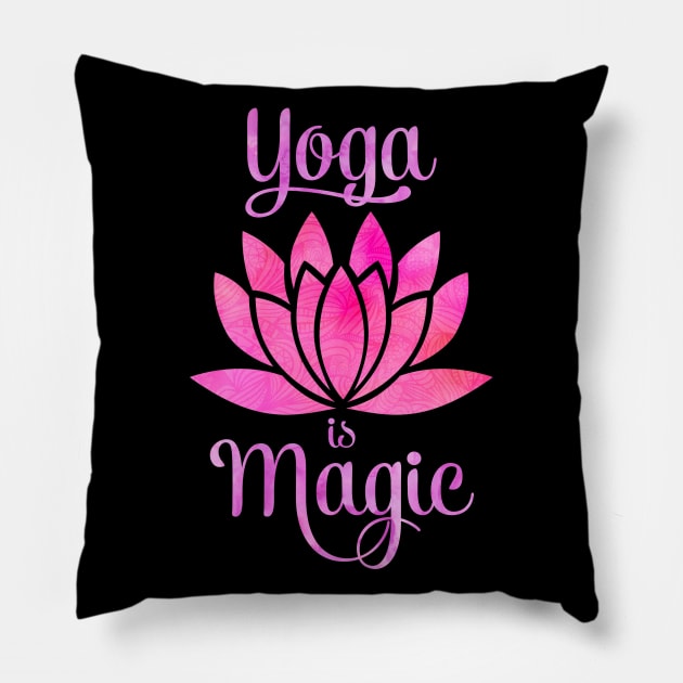 Yoga is magic. Pillow by LebensART