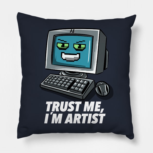 AI Artist Pillow by Zascanauta