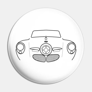 Studebaker Champion 1950 classic car black outline graphic Pin