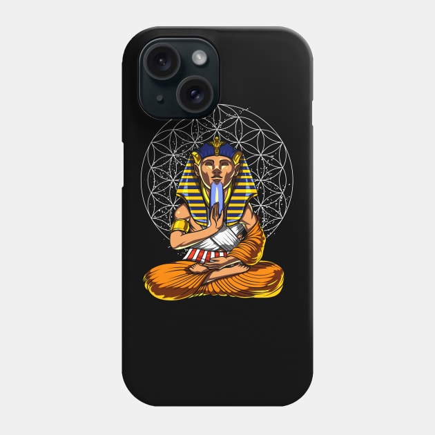 Egypt Pharaoh Meditation Phone Case by underheaven