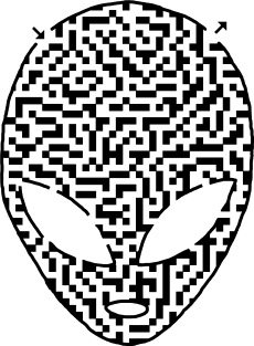 Alien Head Maze Magnet