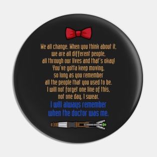 Eleventh Doctor goodbye Pin