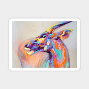 Bongo antelope painted in oil. Magnet