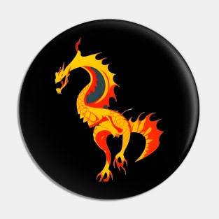 dragon on fire Pin