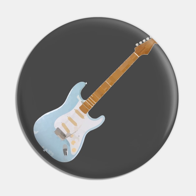 Watercolor blue stratocaster painting Pin by Flyingpanda