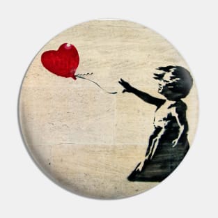 Banksy's Girl with a Red Balloon Pin