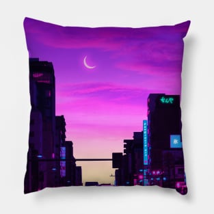 Neon Lights (Tokyo) Pillow