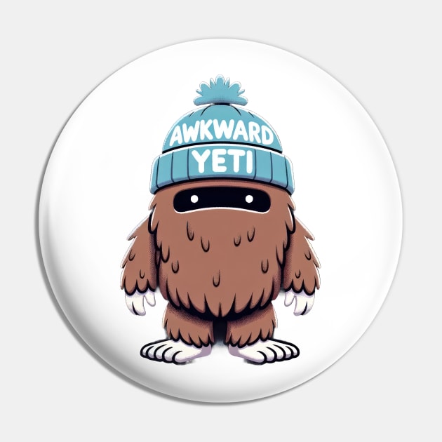 Awkward Yeti Pin by TooplesArt