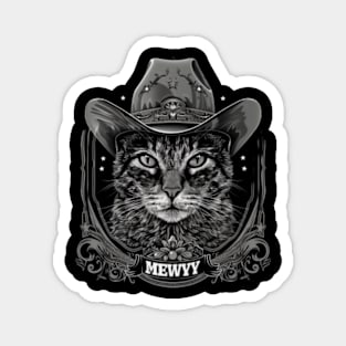 Cat Cowboy Purrfectly Western Magnet