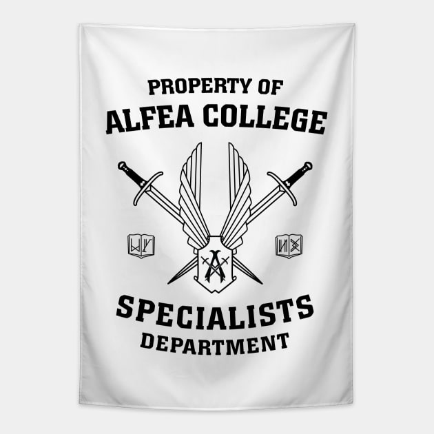 Property of Alfea College: Specialists Department Tapestry by BadCatDesigns