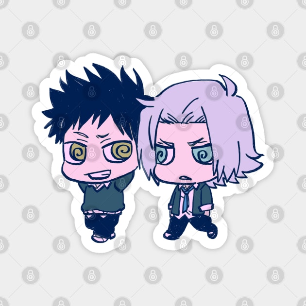 I draw chibi gokudera and yamamoto / Katekyo Hitman REBORN Magnet by mudwizard