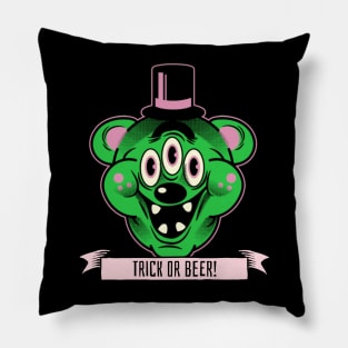 Pumpkin beer creepy Pillow