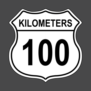 100 Kilometer US Highway Sign T-Shirt