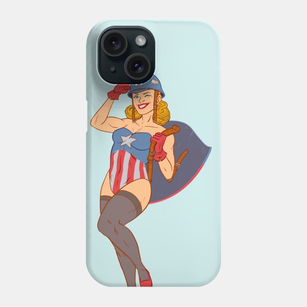 Patriotic Pin-Up Phone Case by JByrne