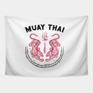 Muay Thai Tiger Sak Yant Tattoo Kickboxing Thailand Tapestry