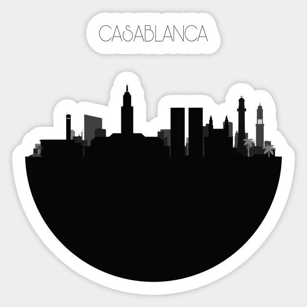 Casablanca Skyline Casablanca Sticker Teepublic