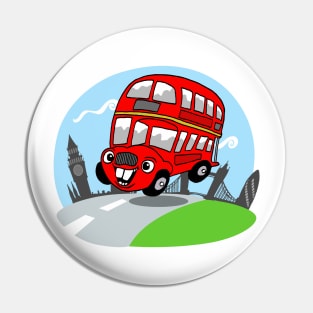 Funny London bus Pin