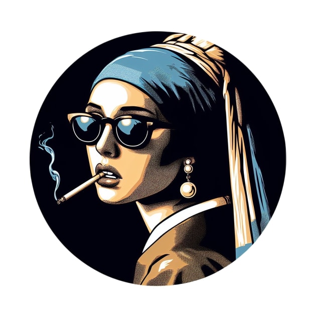 girl with a pearl earring smoking by Anthony88