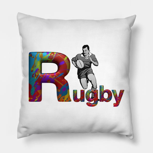 Rugby Pillow by teepossible