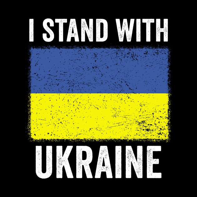 Ukraine Flag - I Stand With Ukraine by Hawenog