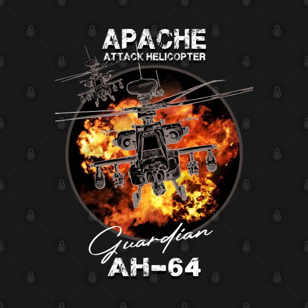 Helicopter AH-64 Apache Gift Veterans Tee by aeroloversclothing