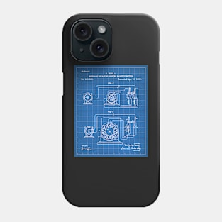 Motor Patent - Engineer Inventor Makers Workshop Art - Blueprint Phone Case