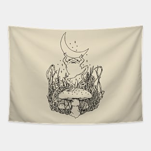 Moon frog (B&W) Tapestry