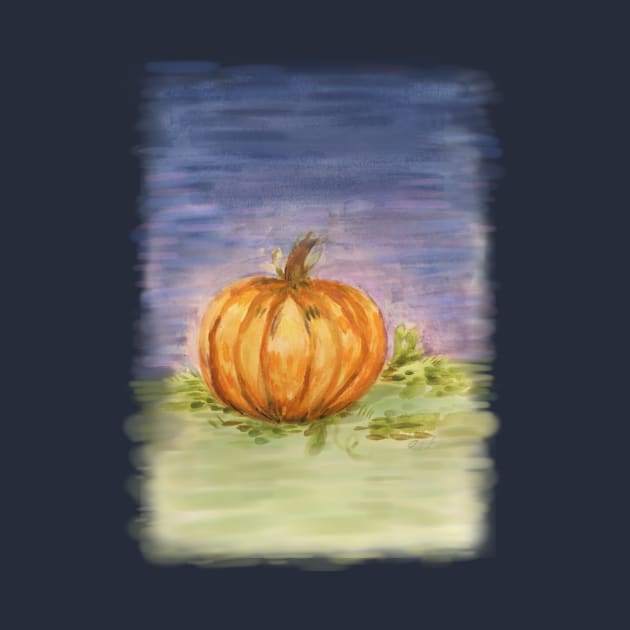 Watercolor Pumpkin Patch by Elisa_Arts