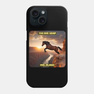 Beautiful Horse Leaping over a Canyon for Leap Year Phone Case