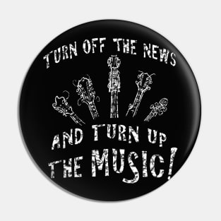 Turn Up The Music Pin