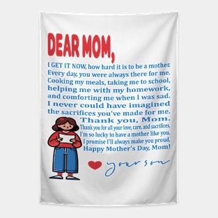 Child's Heartfelt Gratitude to Mom Tapestry