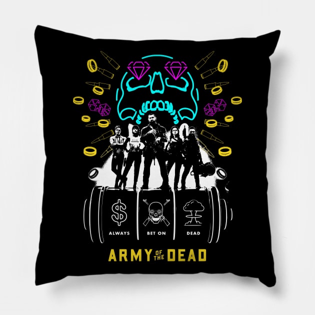 Army of the Dead (Neon) Pillow by amon_tees