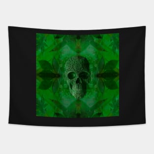 Skull Autumn Green Tapestry