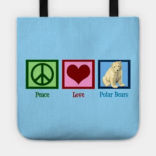 Peace Love Polar Bears Tote