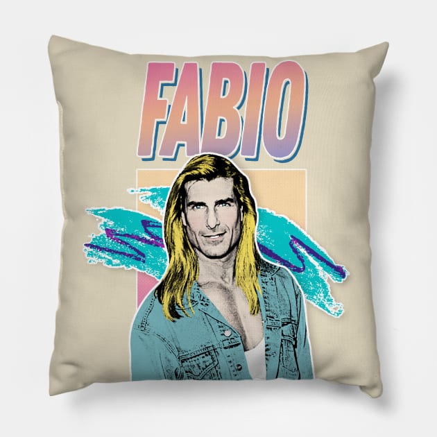 Fabio Aesthetic 90s Style Design Pillow by DankFutura