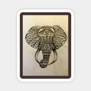 tribal elephant Magnet