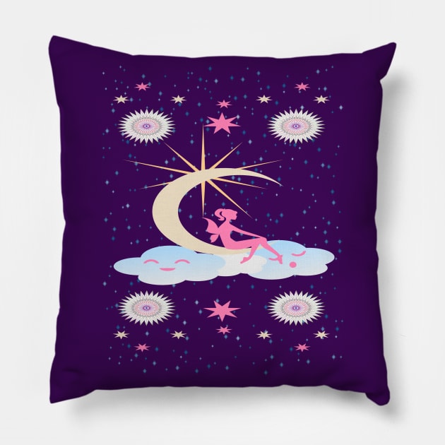 Sun, Moon, Stars Pillow by BC- One- Shop