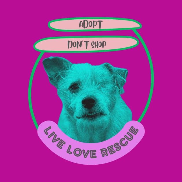 Rescue, adopt don't shop, oney eyed rescue dog by happygreen