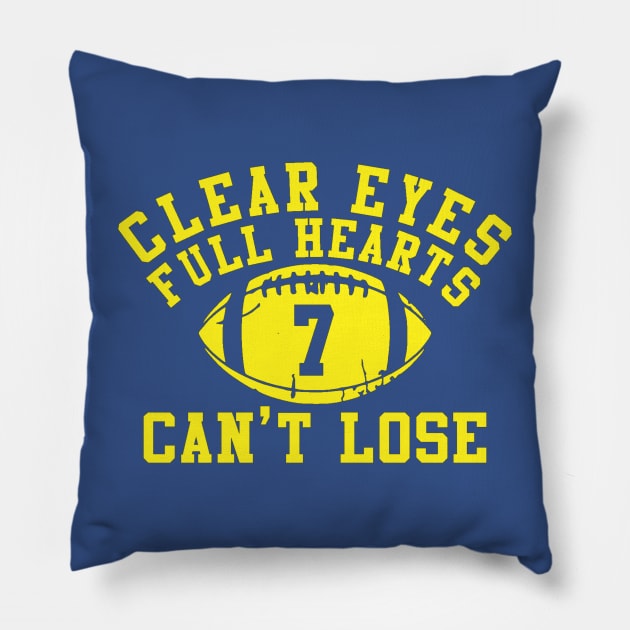 Clear Eyes, Full Hearts, Can't Lose Pillow by HaveFunForever