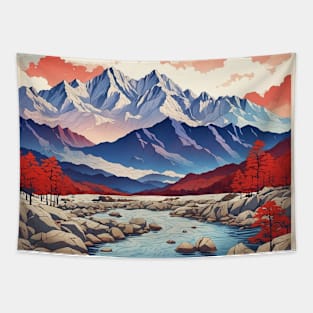 Seoraksan South Korea Starry Night Travel Tourism Retro Vintage Tapestry